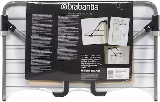 Brabantia Door Laundry Dryer Hanging Metallic Clothes Drying Rack with 4.5m Hanging Length