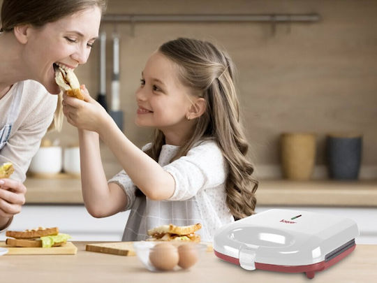 Beper Sandwich Maker pentru for 2 Sandwiches Sandvișuri 750W Albă