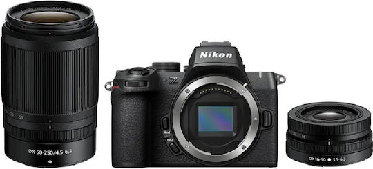 Nikon Z50 II Mirrorless Camera Kit (Z DX 16-50mm F3.5-6.3 VR + Z DX 50-250mm F4.5-6.3 VR) Black
