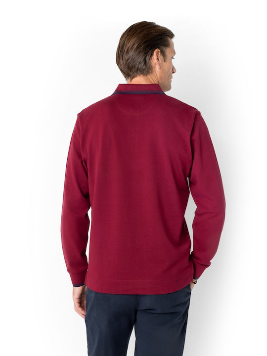 Polo Short Sleeve Burgundy Blouse