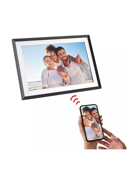 AgfaPhoto Digital Photo Frame with Touch Screen 10" Resolution 1280x800 with WiFi Black APF1000WIFI