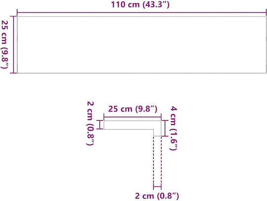 Vidaxl Treppenstufen 4 Stk Dunkelbraun 110x25x2 cm Eichenholz Braun