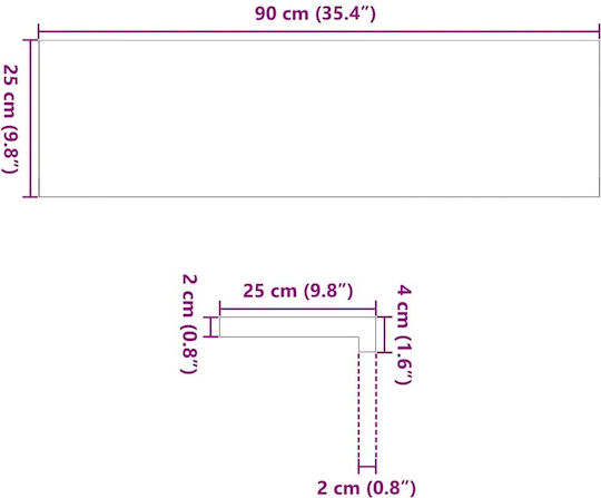 Vidaxl Πατάκια Σκάλας 2 Τεμ Σκούρο Καφέ 90x25x2 Cm Ξύλο Δρυός Καφέ