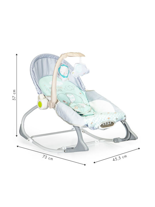 Electric Relax pentru Bebeluși cu Muzică și Vibrații Gri pentru Copil până la 18kg