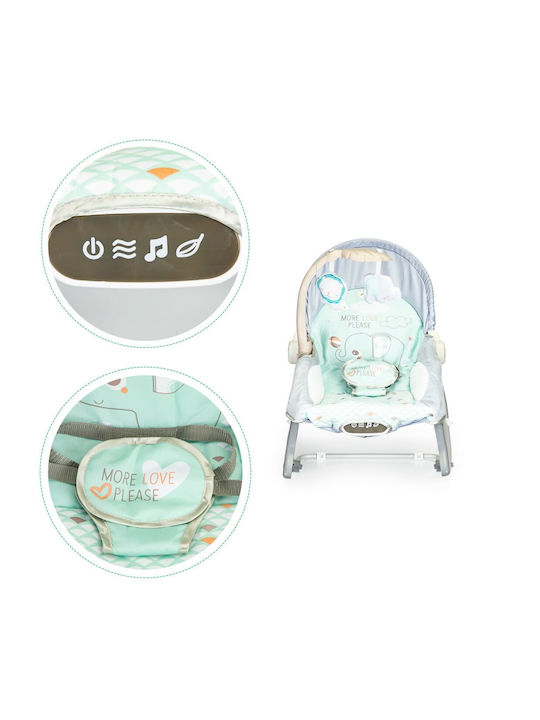 Electric Relax pentru Bebeluși cu Muzică și Vibrații Gri pentru Copil până la 18kg