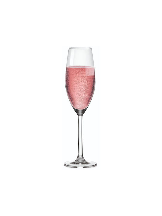 GTSA Sante Set Gläser Champagner aus Glas Mit Stiel 210ml 6Stück