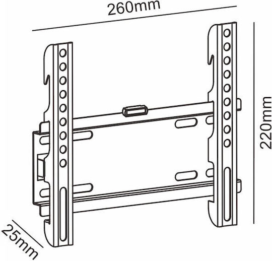 Sonora WonderWall 400 Fixed Βάση Τηλεόρασης Τοίχου έως 55" και 25kg