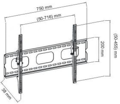 Art AR-18 Wall TV Mount up to 50" and 60kg