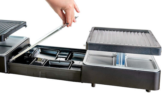 Unold Tabletop Electric Grill Raclette Smooth and Ribbed Plate 1300W 21cmx21cmcm