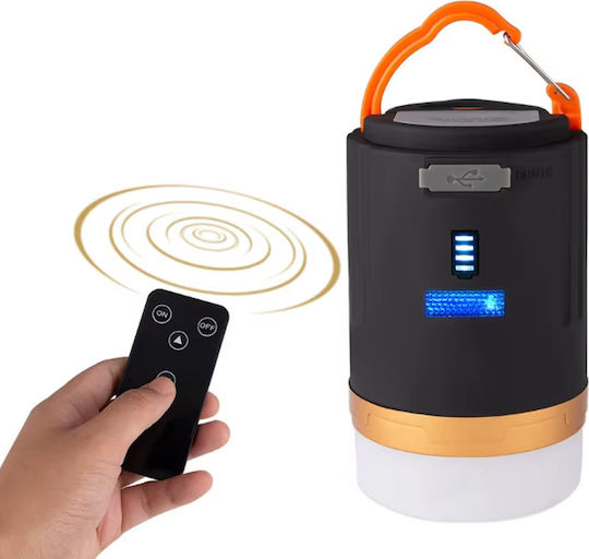 Led Rechargeable Camping Lantern Hook Magnet Remote Control Cool White Lighting Ab-yj07 Black