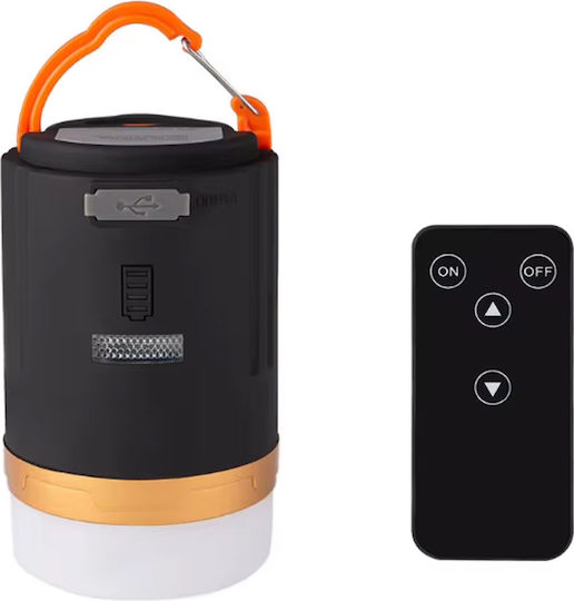 Led Rechargeable Camping Lantern Hook Magnet Remote Control Cool White Lighting Ab-yj07 Black