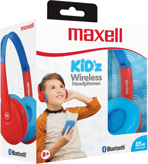 Maxell HP-BT350 Kabellos / Kabelgebunden Kinder Am Ohr Kopfhörer mit 8 Stunden Betriebszeit Rot