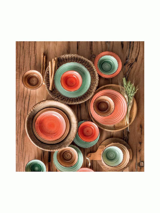 Güral Porselen Avanos Plate Shallow made of Porcelain Red with Diameter 27cm