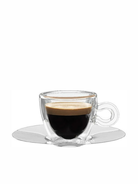 Bormioli Rocco Комплект чаши Cappuccino Стъклени Прозрачни 165мл 2бр