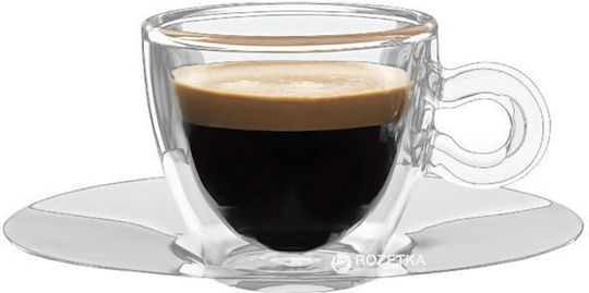 Bormioli Rocco Set of Cups Cappuccino Glass Transparent 165ml 2pcs