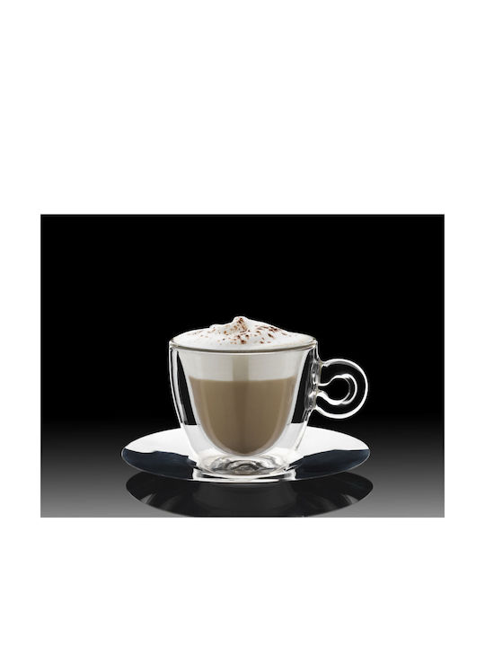 Bormioli Rocco Комплект чаши Cappuccino Стъклени Прозрачни 165мл 2бр