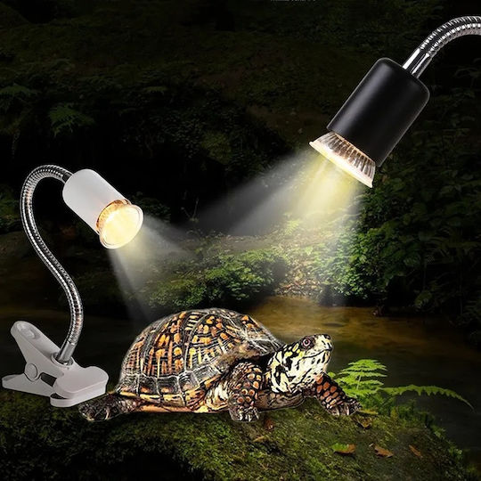 Heat Lamp Light UVA+UVB 3 Reptiles Turtles Clamp Timer Adjustable Switch Lamp UVA UVB 25W