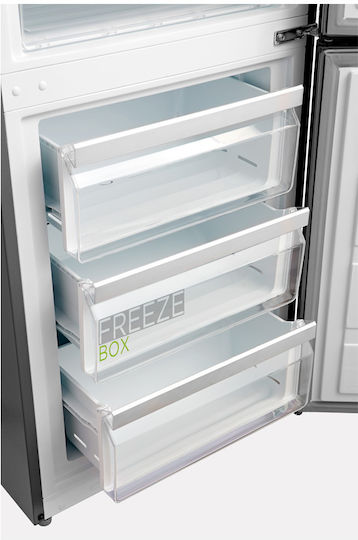 Midea Fridge-Freezer 330lt Total NoFrost H201xW59.5xD63.5cm Inox MDRB489FGE02O