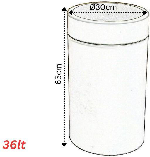Viomes Plastic Waste Bin with Swing Lid Grey 36lt