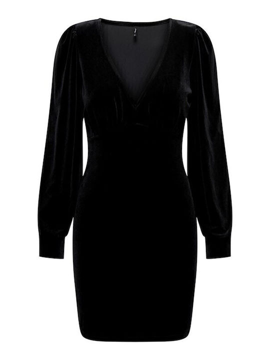 Life Rochie Mini de Seară din Catifea Neagră