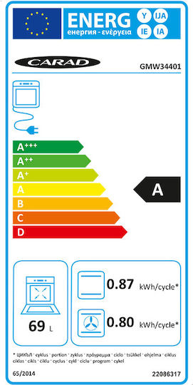 Carad Aragaz 69lt cu Plite pe Gaz Natural & Electricitate L60cm. White