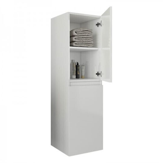 Drop Luxus Στήλη Μπάνιου Τοίχου Μ34xΒ34xΥ118cm Φυσικό Ξύλο
