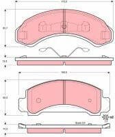 Set Plăcuțe De Frână Auto Față Trw Automotive Înălțime 62.5mm Lățime 160.0mm Grosime 14.3mm Ford Usa Explorator Vânător Mazda Navajo