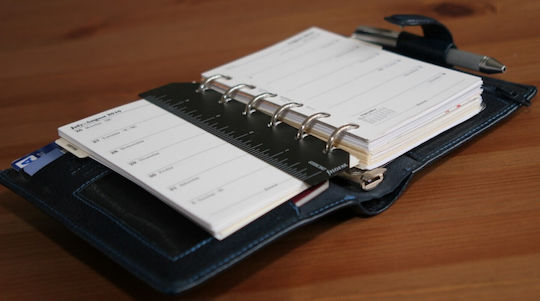 Filofax Finsbury Pocket Weekly Organizer Black