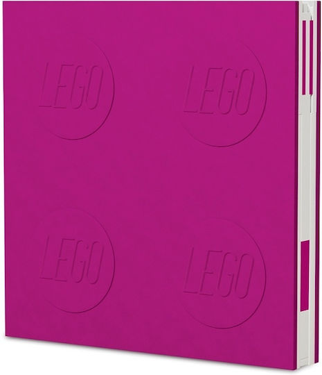 LEGO Notebook Square with Pen Holder Purple