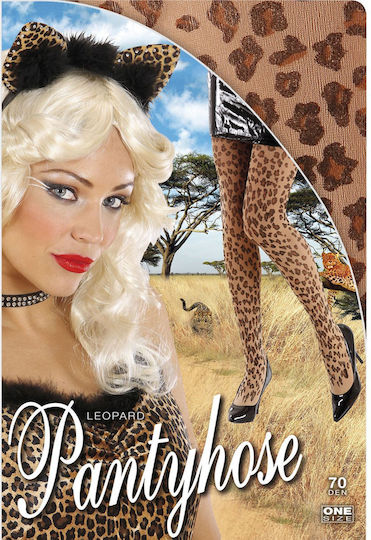 Leopard Socks/Tights for Carnival in Coffee color 1pcs