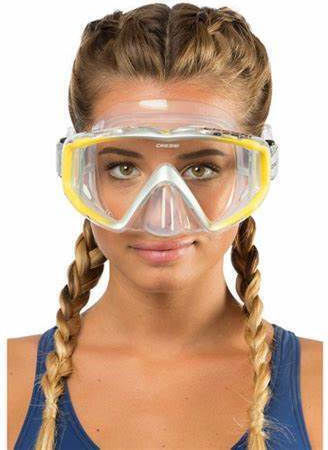 CressiSub Silicone Diving Mask Liberty Triside Διάφανο/Κίτρινο Yellow