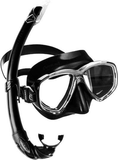 CressiSub Silicone Diving Mask with Snorkel Perla Mare Black