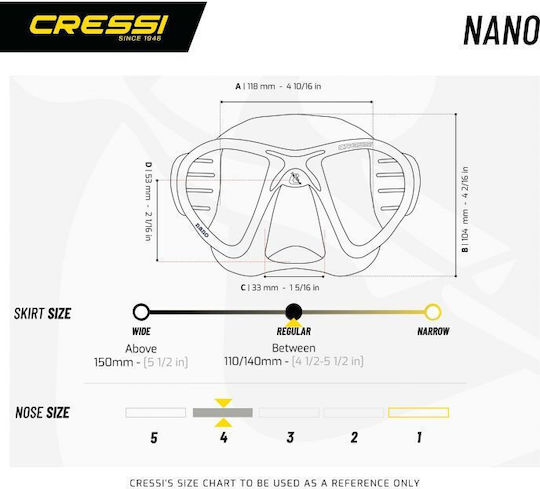 Cressi Μάσκα Nano Πράσινο