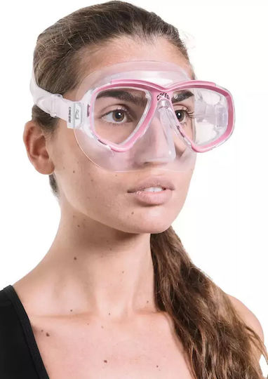 CressiSub Μάσκα Θαλάσσης Silicone Perla Clear Pink in Pink color DN207940