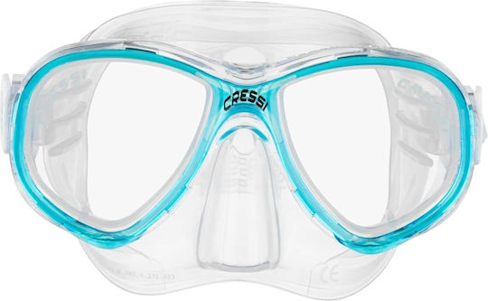 CressiSub Diving Mask with Snorkel Kids Perla Transparent/Aqua