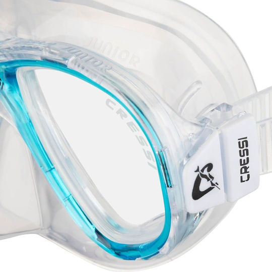CressiSub Diving Mask with Snorkel Kids Perla Transparent/Aqua