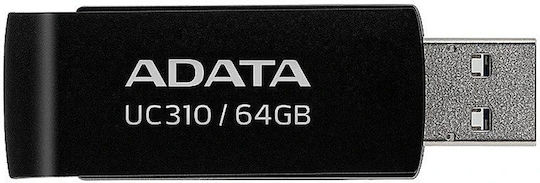 Adata UC310 64GB USB 3.2 Stick Μαύρο