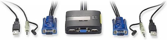 Level One 2-Port USB with Audio (KVM-0223 )