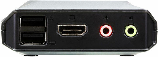 Aten 2-Port USB 4K HDMI Cable KVM Switch with Remote Port Selector