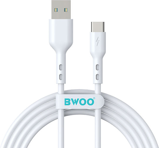 BWOO Cablu USB 2.0 USB-C Masculin - USB-A Alb 1m X172C
