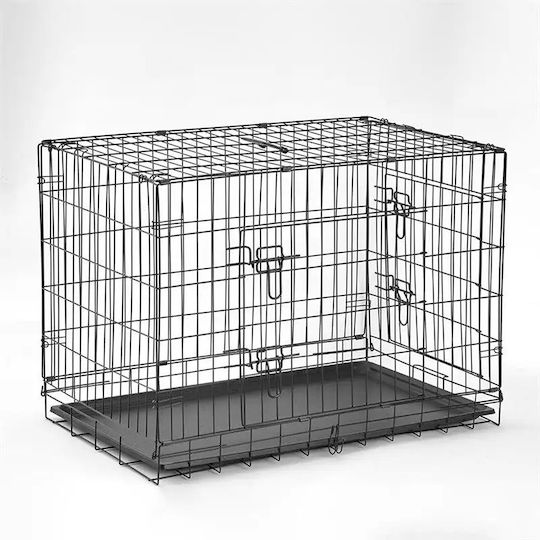 Black Dog Transport Cage 76x53x57cm
