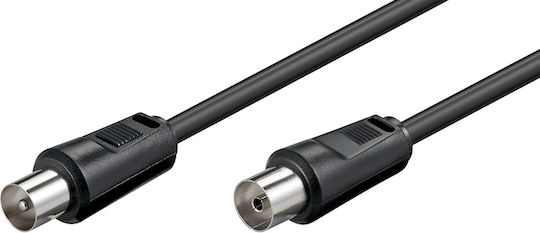 Powertech Antenna Cable Coax male - Coax female Black 10m (CAB-V019) 1pcs