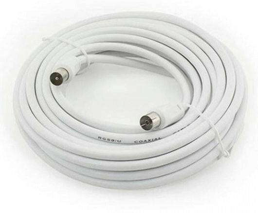 Sbox Antenna Cable Coax male - Coax female White 5m (RF-5) 1pcs
