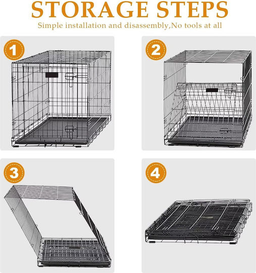 Black Dog Transport Cage 76x53x57cm