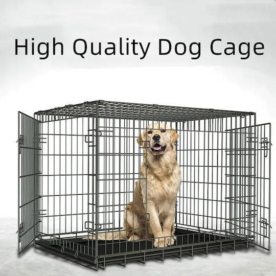 Black Dog Transport Cage 76x53x57cm