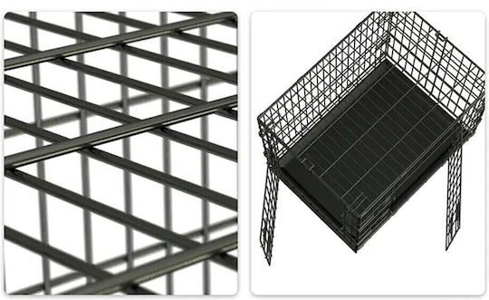 Κλουβί Μεταφοράς Σκύλου Μαύρο 106x72x77cm
