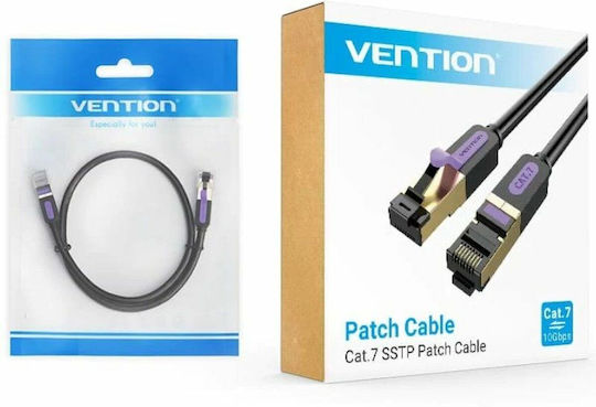 Vention S/FTP Cat.7 Ethernet Network Cable 5m Black 1pcs