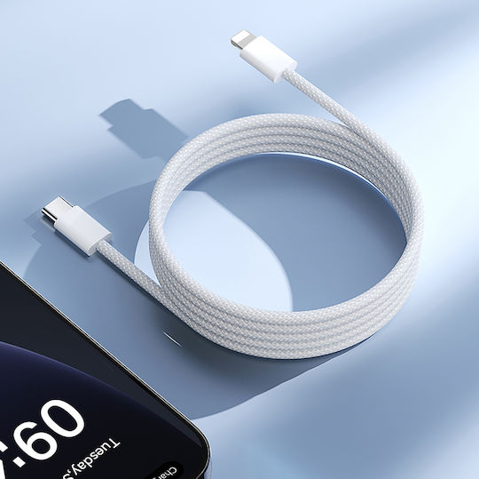 Joyroom Ben Series Braided USB-C to Lightning Cable 30W White 1m