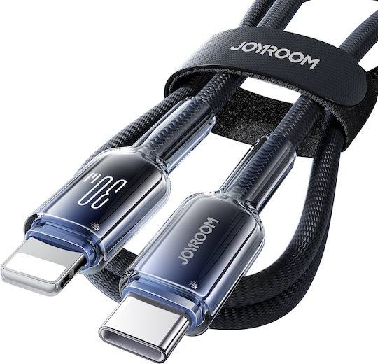 Joyroom Series Braided USB-C to Lightning Cable 30W Black 1.2m