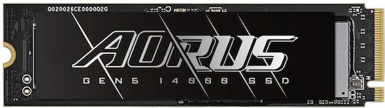 Gigabyte AORUS Gen5 14000 SSD 1TB M.2 Type with PCI Express 5.0 Connection and AG514K1TB Heatsink